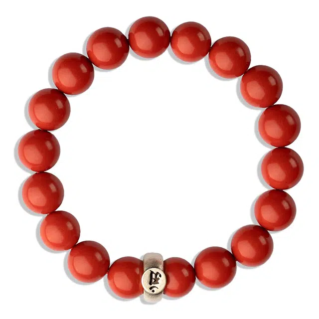 谧月珠宝 文玩佛珠招财纳福新中式国潮风 再造辰砂朱砂 手串 男女同款情侣款