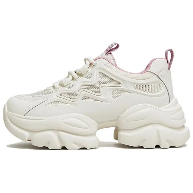 他她 柔软轻盈 时尚百搭 休闲舒适 通勤穿搭 女鞋网面设计 清爽透气 厚底增高 运动鞋 老爹鞋 女款