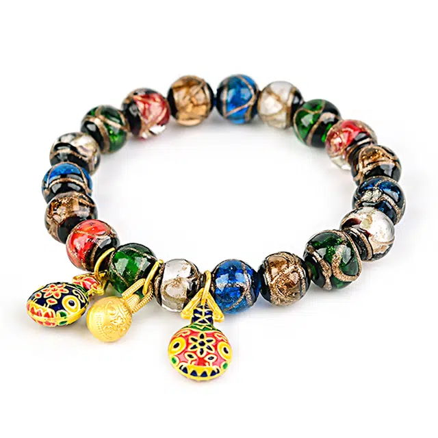 谧月珠宝 小众设计感 招财纳福 新中式国风 琉璃 手串 男女同款情侣款