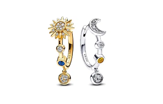 Pandora Two-Tone Solar System Earrings