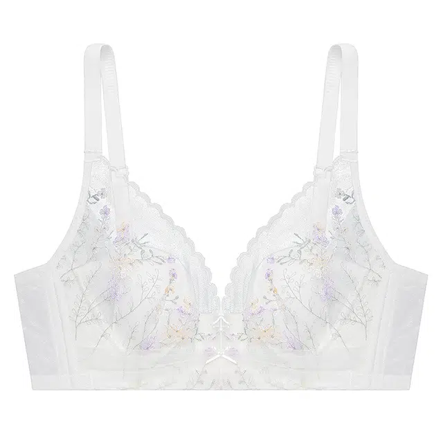 芬腾 大胸显小超薄兔耳性感蕾丝聚拢防下垂收副乳文胸 女款