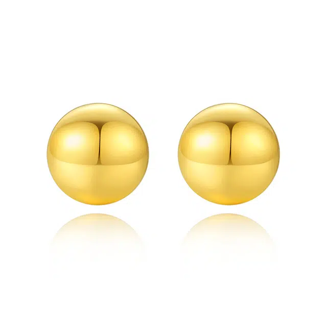 周大生 美好心愿足金小圆梦精致简约耳饰 黄金 按克计价 耳钉 女款