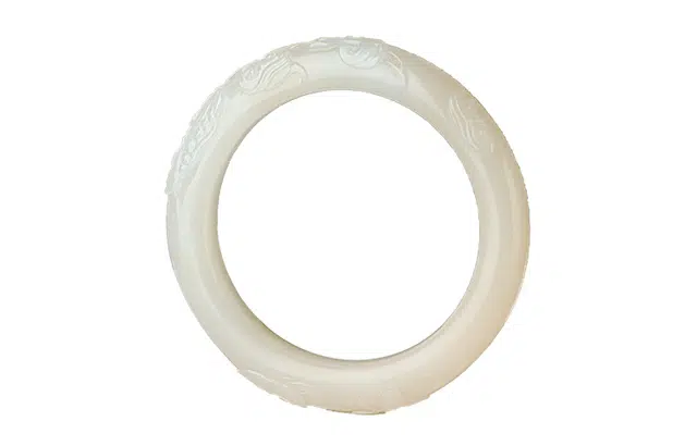 玉说 藕粉玉熟糯粉色 如意蝴蝶平安 和田玉 手镯 女款 其他