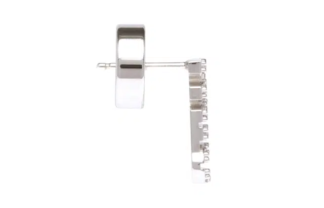 Miu Miu Logo Earrings Silver