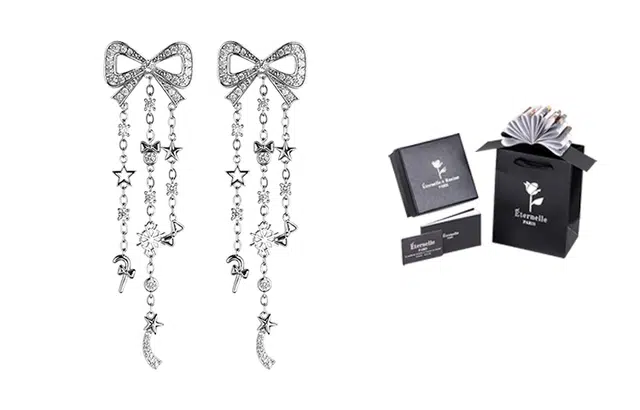 法国永恒原创蝴蝶结流苏耳饰轻奢高级感耳环女