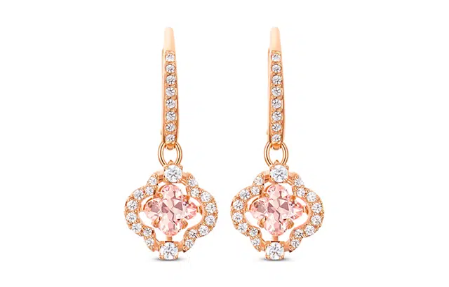 Swarovski Four Leaf Clover Rose Gold Earrings