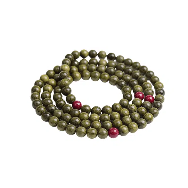 玉临门 新中式 小圆满念珠 国风 搭配 金丝楠 朱砂 木作手串 男女同款情侣款 楠木