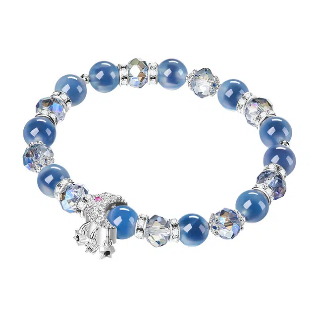 迷颂玛 小清新清爽透亮百搭手饰 新中式国潮复古单圈少女甜心手链 时尚高级感闺蜜同款仪式感圆珠手链手饰礼品 玛瑙 玉石手串 女款