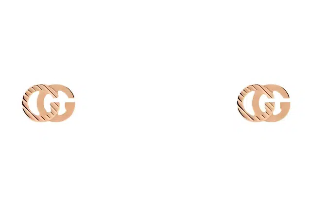 Gucci Running 18k Rose Gold Earrings
