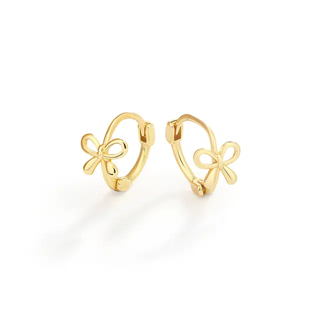 饰伴 蝴蝶成结 轻奢小众复古优雅精致高级感 合金 耳环 女款