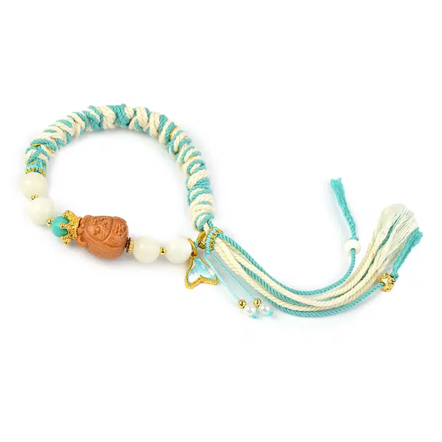 谧月珠宝 小清新轻奢甜美风 新中式复古国潮 好运猫咪 菩提子/菩提籽 手链 女款