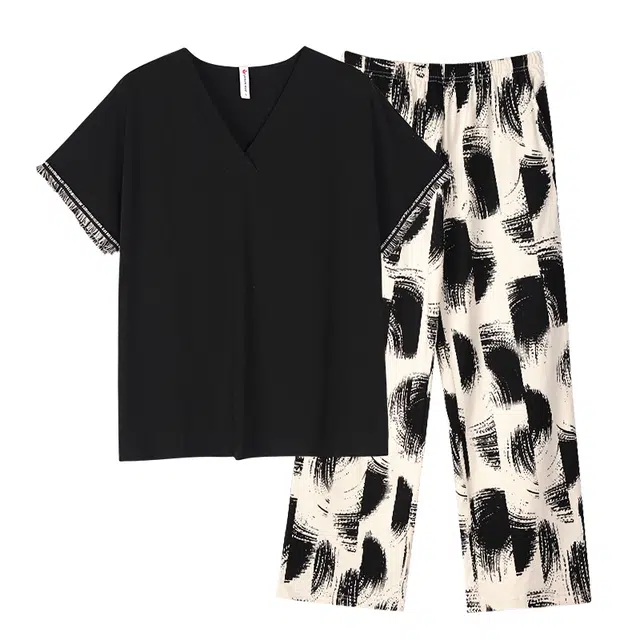 歌倩雅 时尚舒适休闲百搭睡衣套装 女款