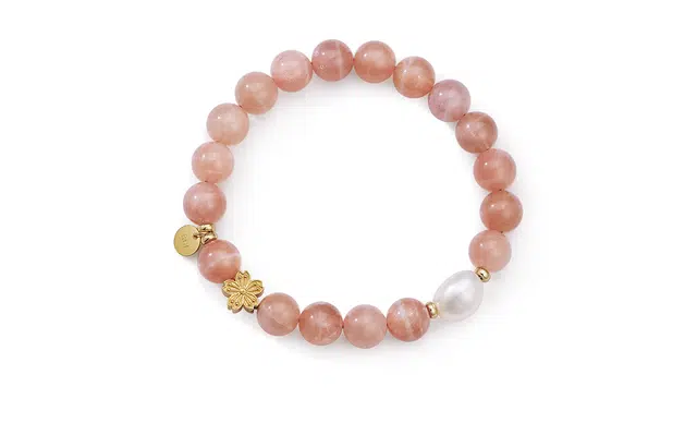 印象瑞红 三生有幸系列樱笋年光 日光石 珍珠 手串 男女同款情侣款