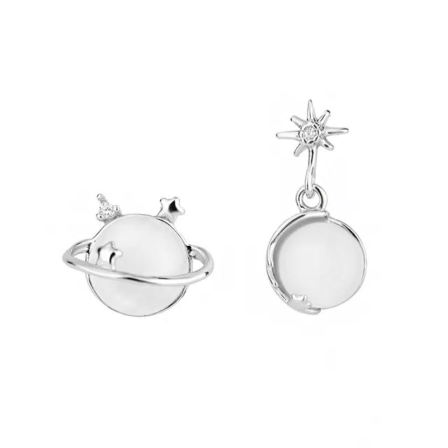 优态 不对称星球 精致轻奢优雅小众高级感 猫眼石 耳钉 女款