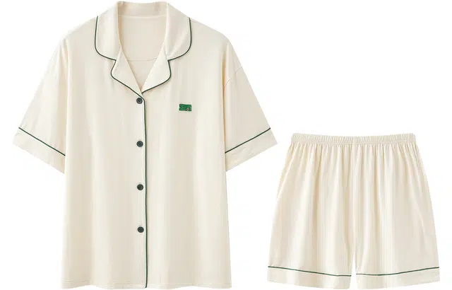 宫蝶 短袖莫代尔棉柔软家居服简约可外穿休闲大睡衣套装 女款