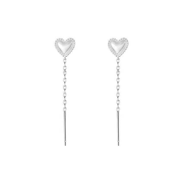 华髻 爱心流苏耳饰 精致轻奢优雅小众高级感 耳线 女款