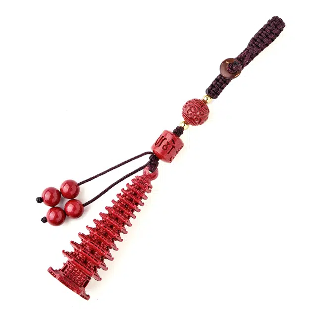 灵菲 文昌塔 高考考研上岸  高含量复古紫金  平安转运汽车钥匙扣 再造辰砂朱砂 玉石吊坠 男女同款情侣款 礼盒