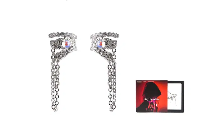 名工 山涧系列流苏 长款法式复古轻奢小众 无耳洞 耳夹 女款