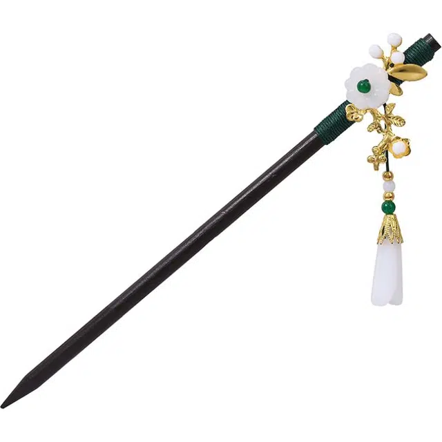 圣所 木兰花流苏步摇新中式国风手工木 发簪 女款