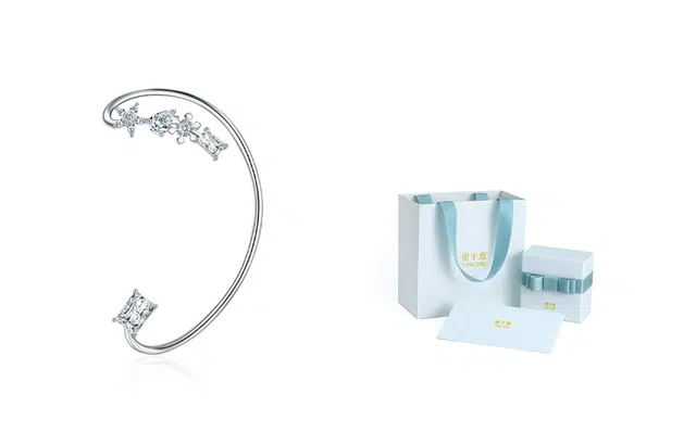 银千惠 花朵耳挂 小众设计无耳洞可戴法式精致超仙高级感立体耳挂 耳夹 女款