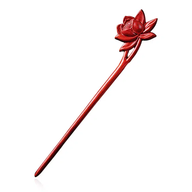 华髻 新中式花朵  古风配饰 红木 现代国潮 盘发  气质 国风高级 小众设计 新中式发饰 木材 发簪 女款