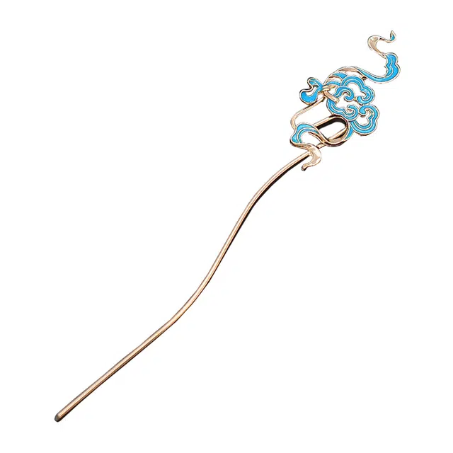 华髻 复古祥云龙头 国潮新中式民族风高级保色滴油汉服旗袍盘发 发簪 女款