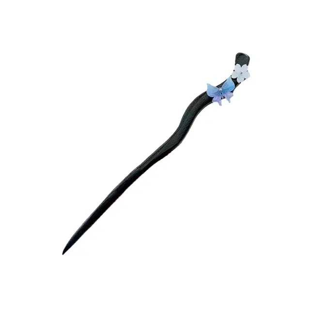 华髻 新中式蝴蝶樱花发簪女款蝴蝶樱花双面普通木质发簪复古中国风国潮高级感旗袍汉服簪