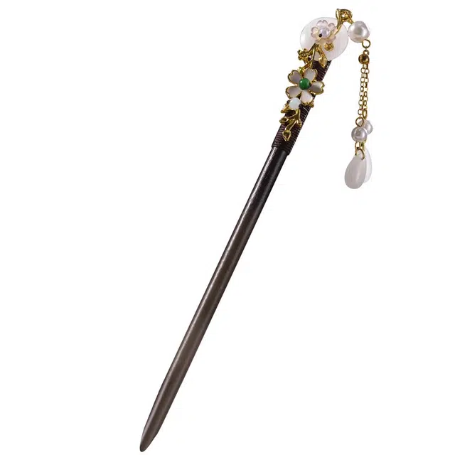 圣所 人间月流苏步摇新中式国风手工 木 发簪 女款