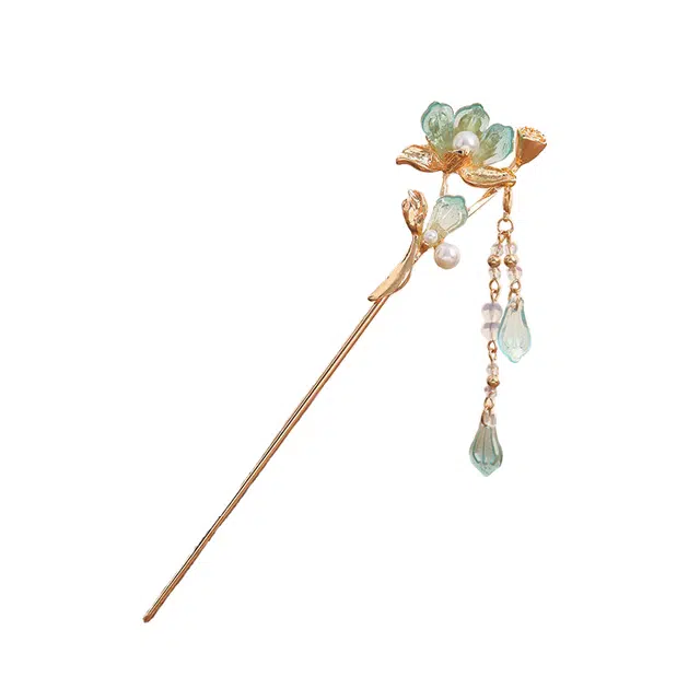 华髻 新中式莲蓬绿色 古风 古典气质头饰汉服发饰宫廷 发簪 女款