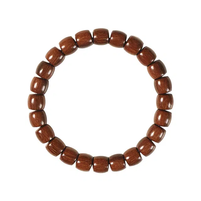 琉堇 国潮本命年转运珠 新中式龙年守护串珠 国风复古老型珠桶珠文玩手饰 贡木 手串 男女同款情侣款 檀木