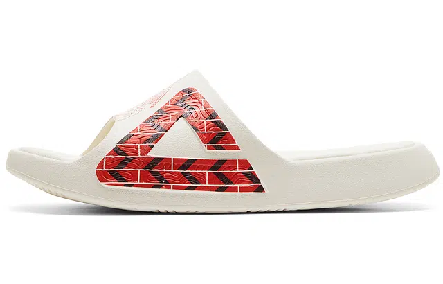 匹克 态极 众神人间办事处 百搭缓震回弹防滑一字拖鞋 男款 帆布白