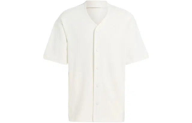 adidas Lounge Piqu Terry Baseball Shirt V