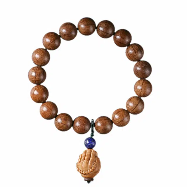 琉堇 新中式复古手持文玩佛珠 龙年转运手饰 国风文玩念珠 木做 手串 男女同款情侣款 六道木