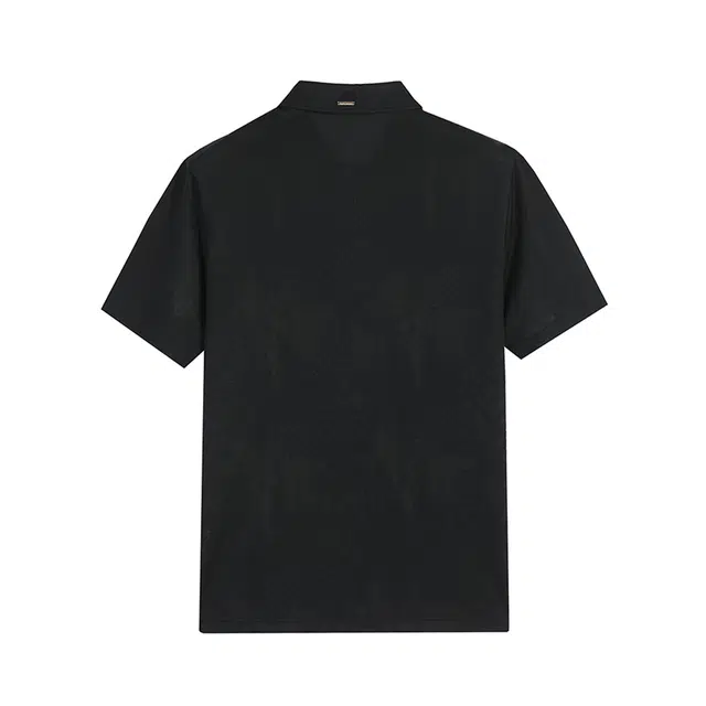 DAVID NAMAN SS24 Polo Zip Tee Black