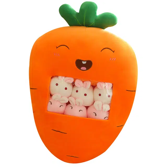 雄俊 创意水果蔬菜 一大袋零食 安抚布娃娃 玩偶 毛绒公仔