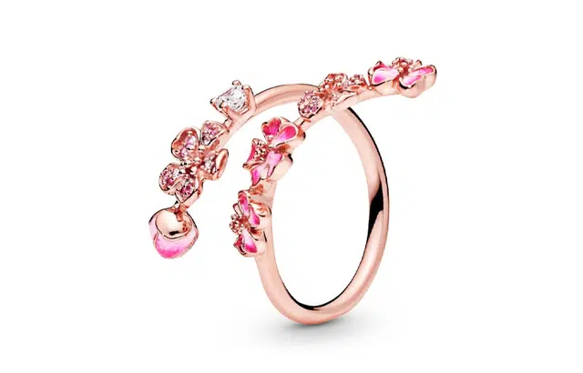 Pandora Pink Peach Blossom Open Ring
