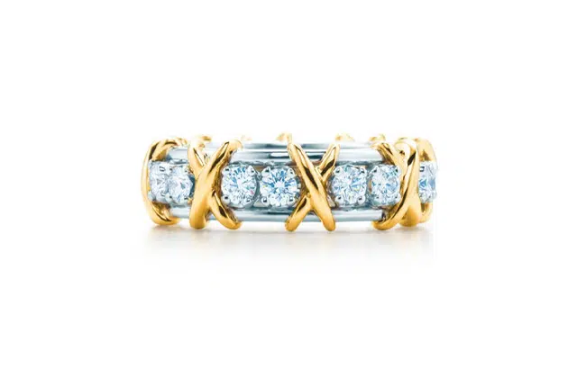 TIFFANY & CO. Sixteen Stone Ring Blue Gold
