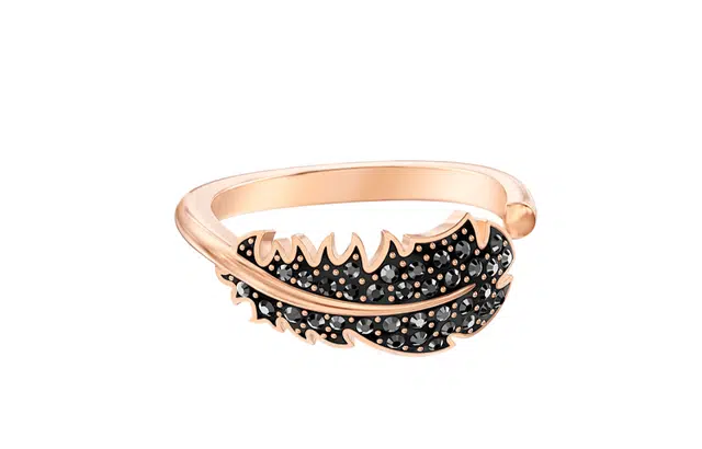 Swarovski Naughty Feather Ring Black