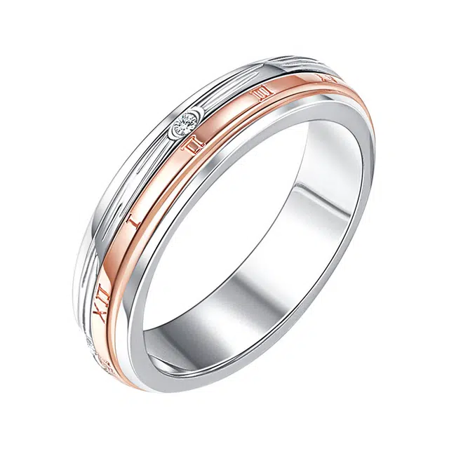 秦福炫 时来运转 国潮轻奢小众闭口设计 转运新中式 铜 戒指 男女同款情侣款 礼盒装