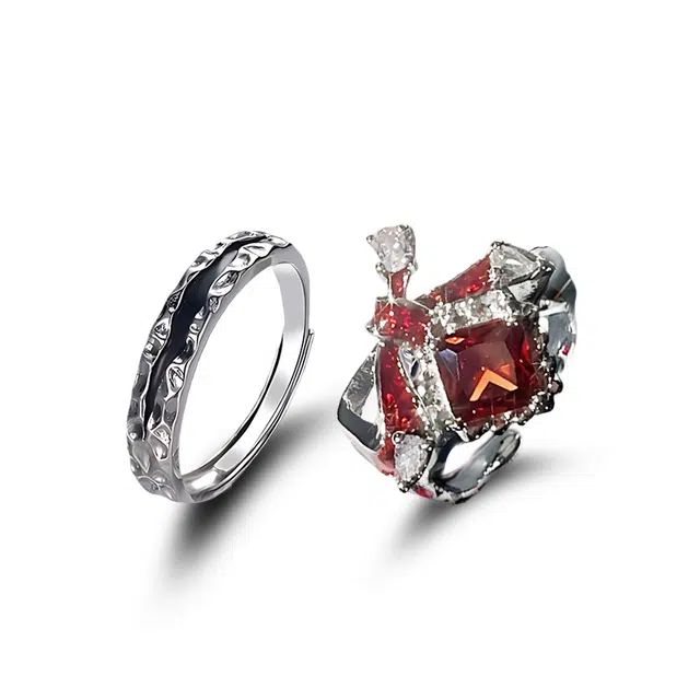 饰伴 复古国潮新中式简约轻奢日韩甜美小清新 铜合金 戒指 男女同款情侣款