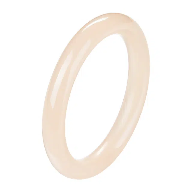 迷颂玛 中式透亮藕粉冰种百搭简约手饰  时尚仪式感纪念日高级圆条透粉轻奢镯子 甜美少女心清透手饰 礼盒 碳盐酸质玉 手镯 女款