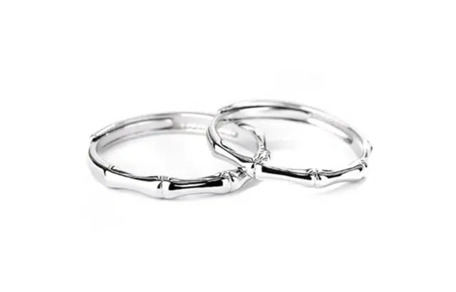 尚银福 有你竹够 森系小清新气质轻奢 合金 戒指 男女同款情侣款