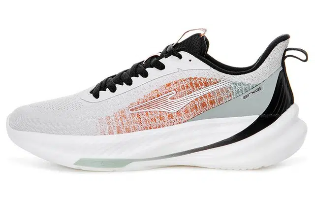 鸿星尔克 舒适 减震耐磨透气 低帮 跑步鞋 男款 灰黑