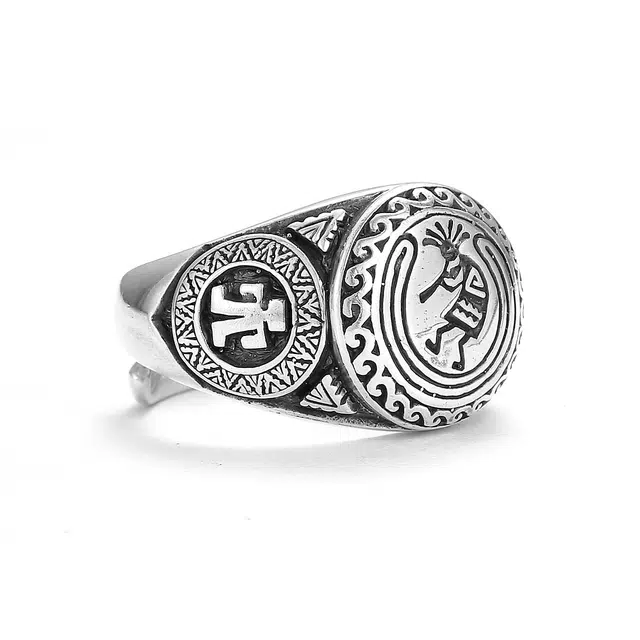 次世 民族风印第安人像 戒指 男款