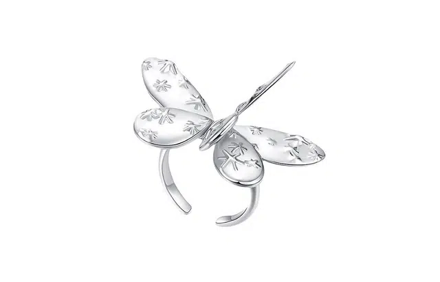 克拉日记 蝴蝶满天星花园将至系列肌理开口可调节 合金 戒指 女款