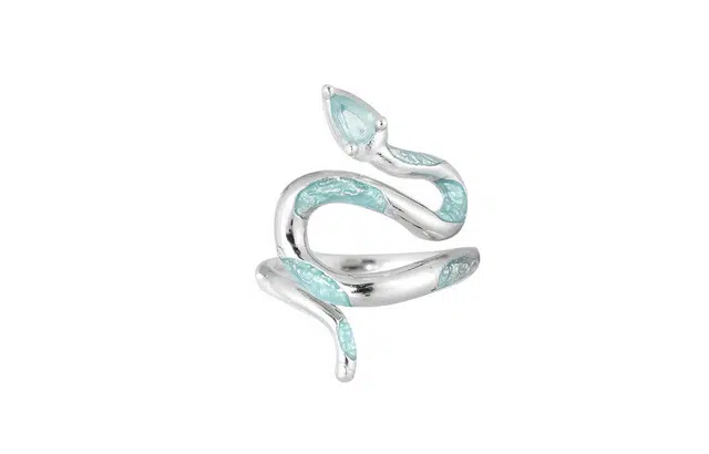 克拉日记 灵蛇对戒 高级感 珐琅滴油 戒指 男女同款情侣款