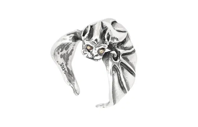OWNREWARDS Bat Adjustable Ring 925 Silver