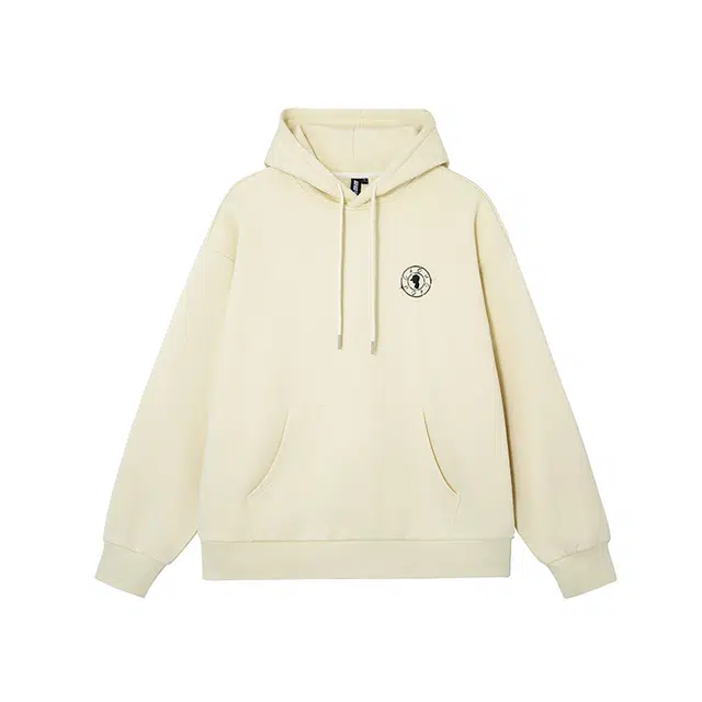 周杰伦 周同学 印花标志美式宽松休闲落肩百搭连帽套头长袖卫衣 男女同款