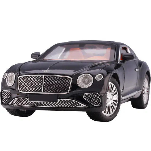 驰誉车玩 宾利 欧陆 合金车模 亮灯响声 回力行驶 车门可开 仿真汽车 收藏摆件 成品模型