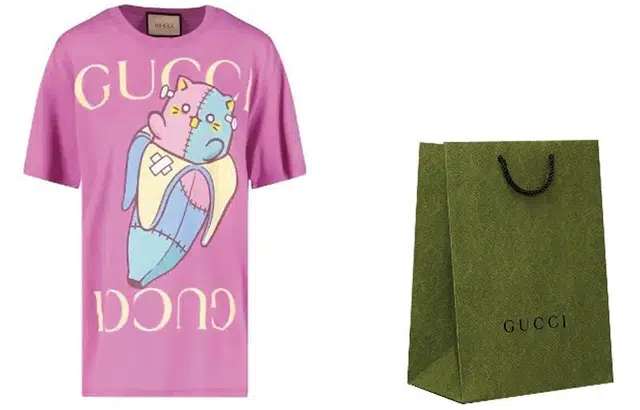 GUCCI Cartoon Cat Rainbow T-Shirt